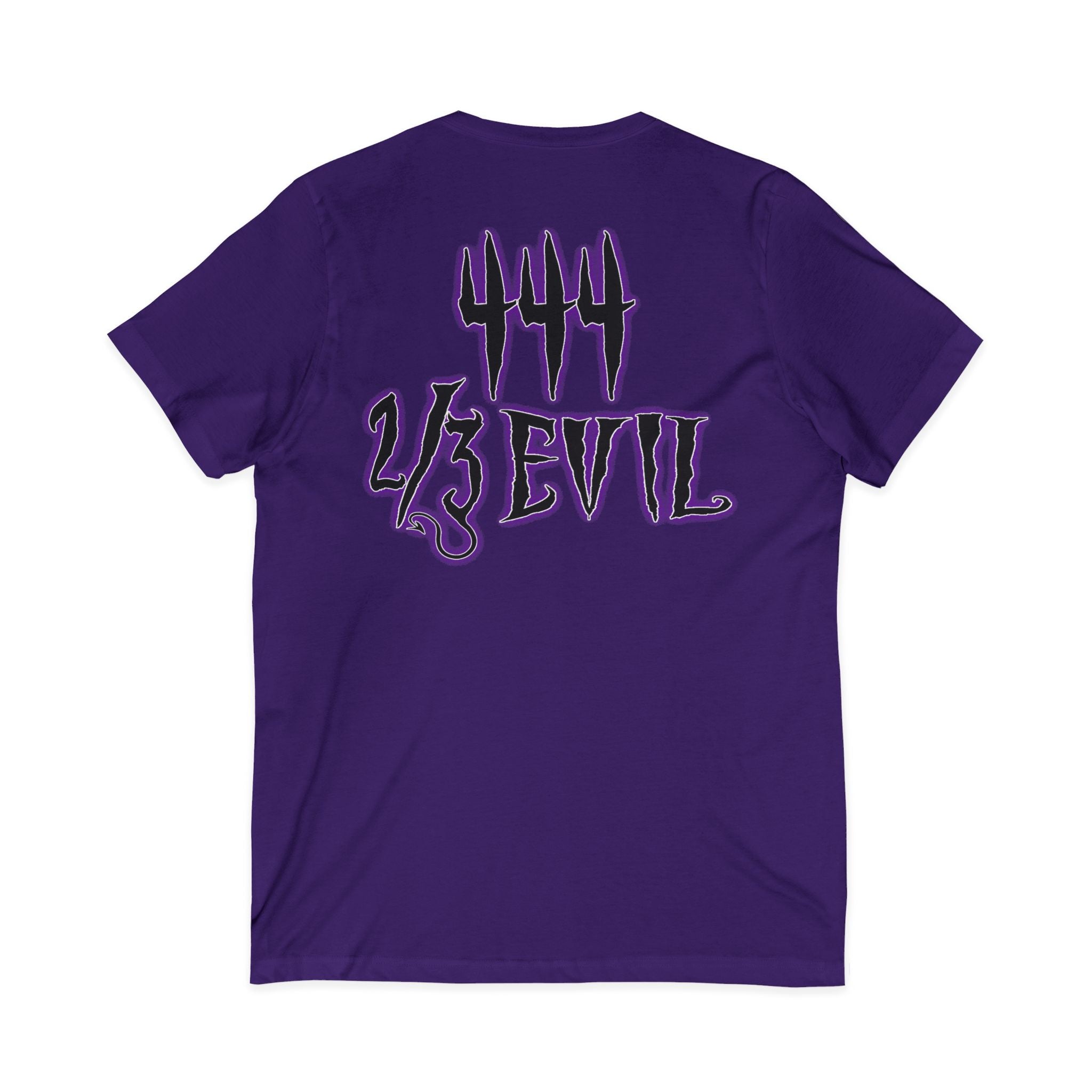 2/3 Evil Gothic Purple Script / V-Neck Tee