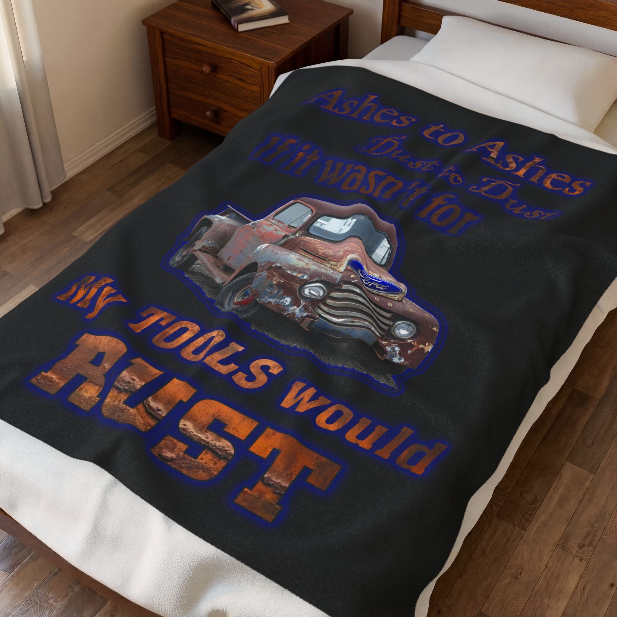 Ashes To Ashes Dust To Dust / Velveteen Plush Blanket