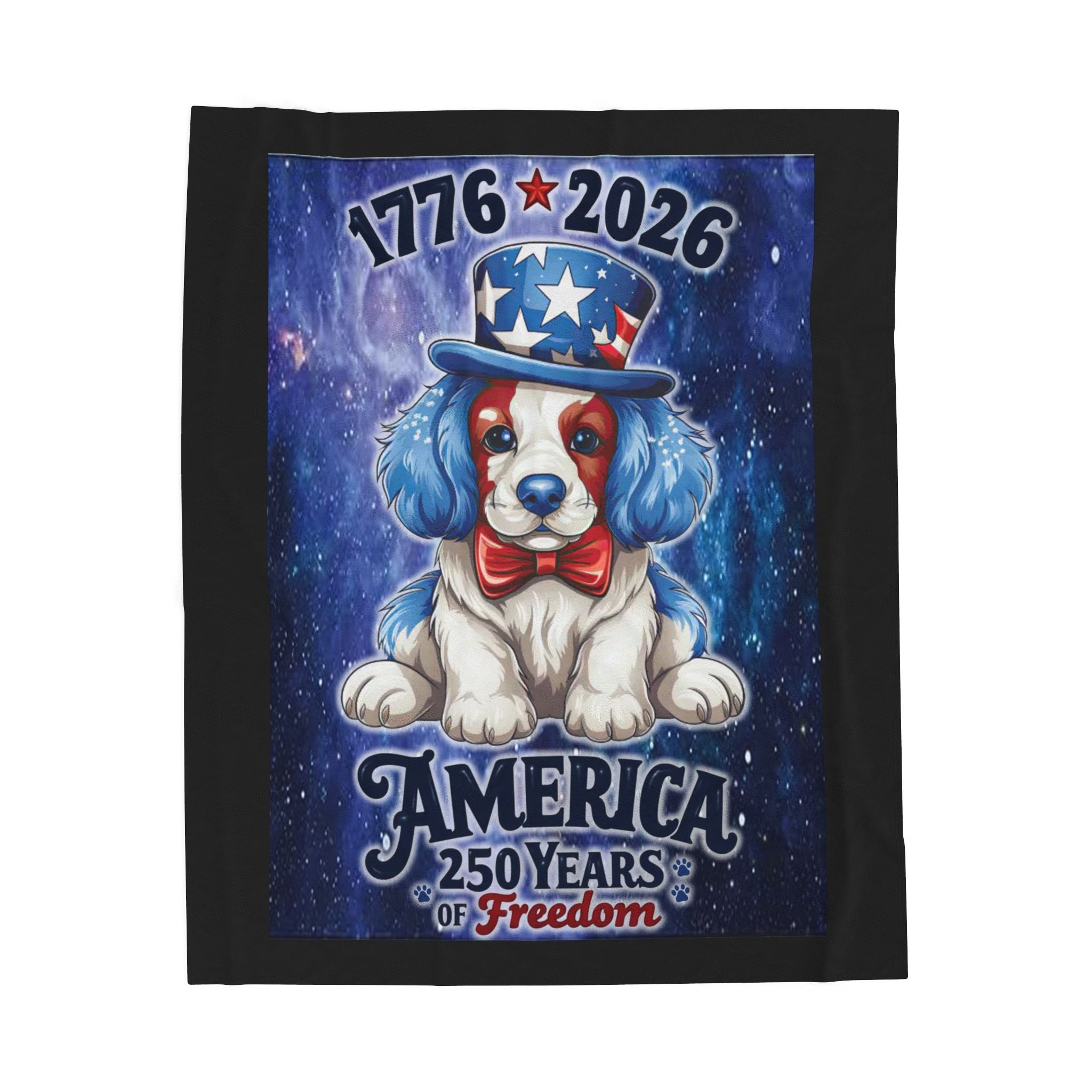 American Puppy 250th / Velveteen Plush Blanket