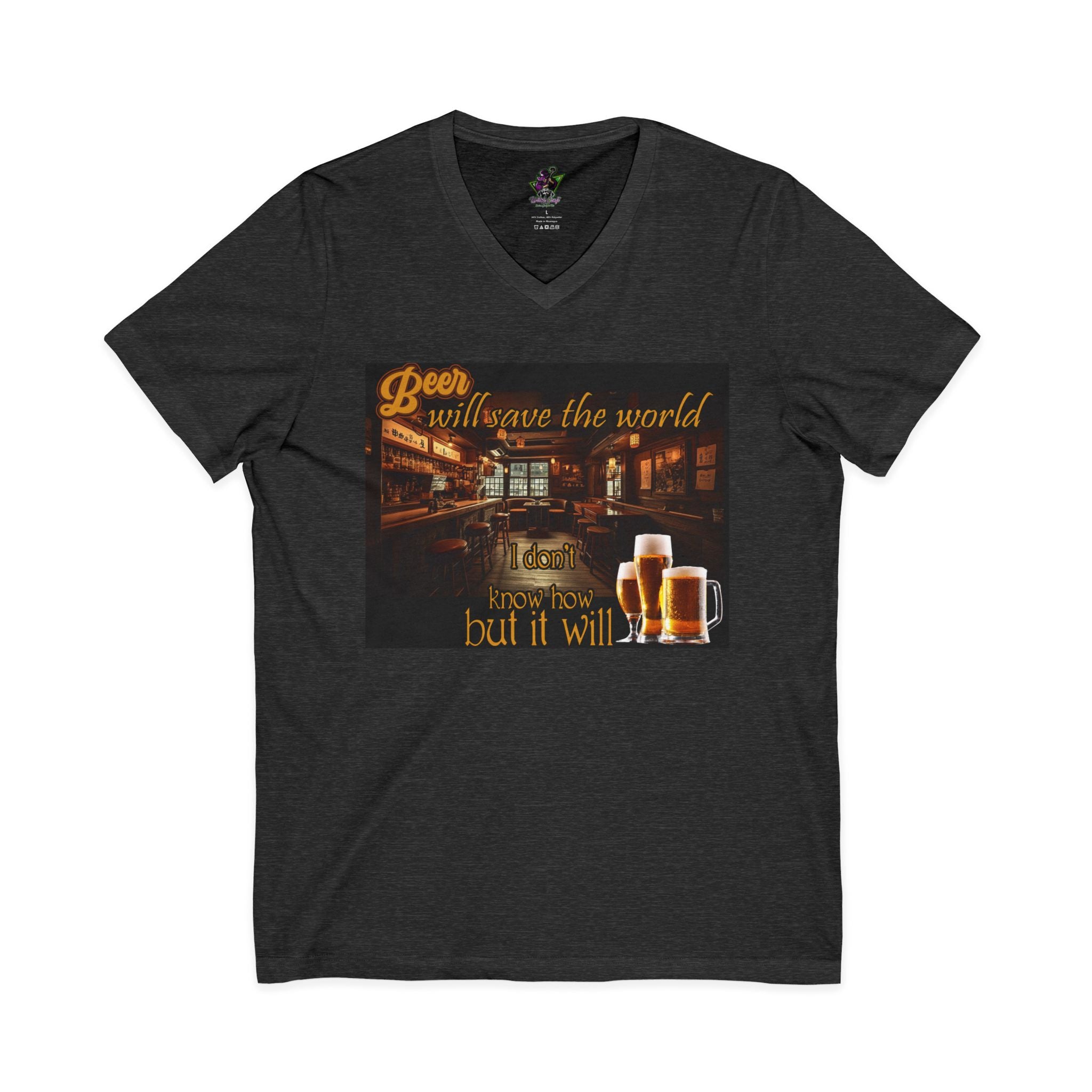 Beer Will Save The World / V-Neck Tee