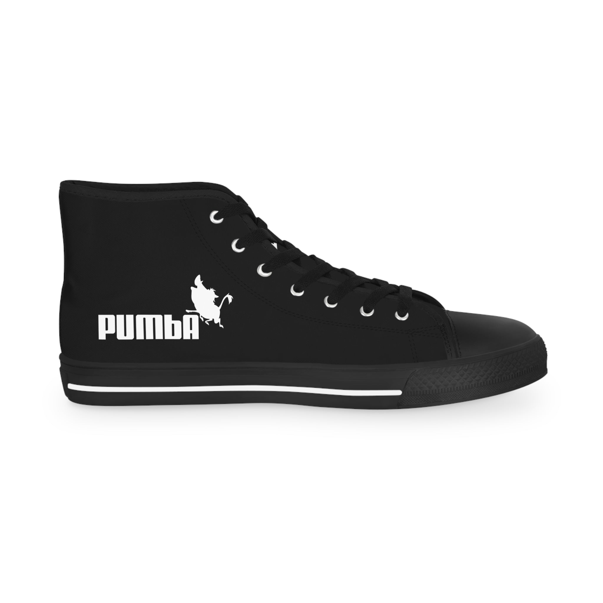 Pumba / Black White High Top Sneakers