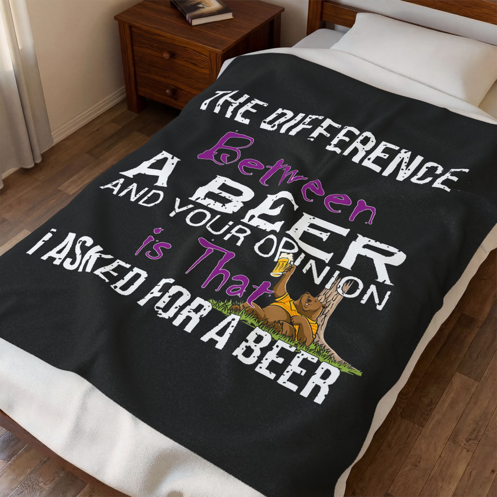 Difference Between Beer / Velveteen Plush Blanket