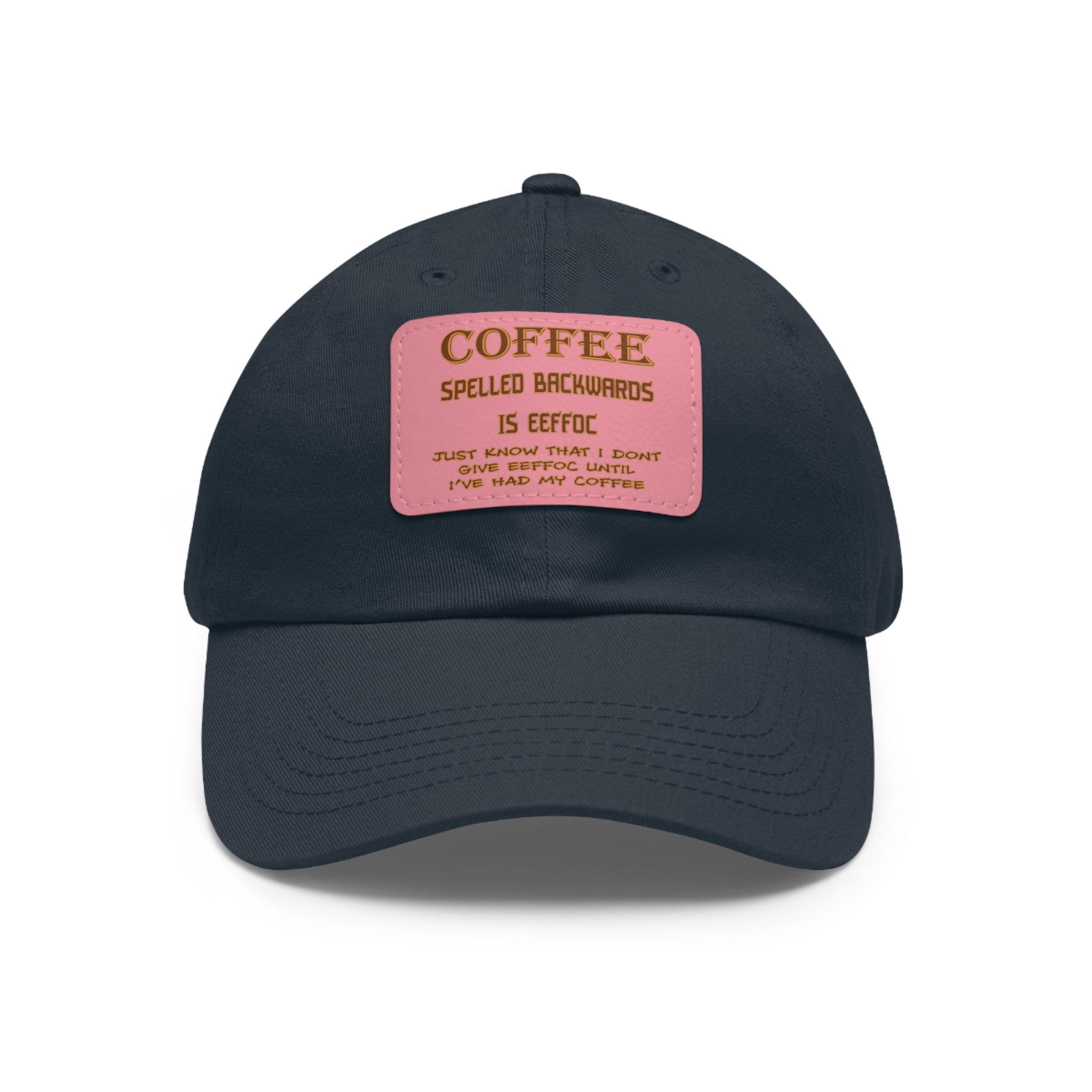 Coffee Spelled Backwards Is EEFFOC/ Leather Patch