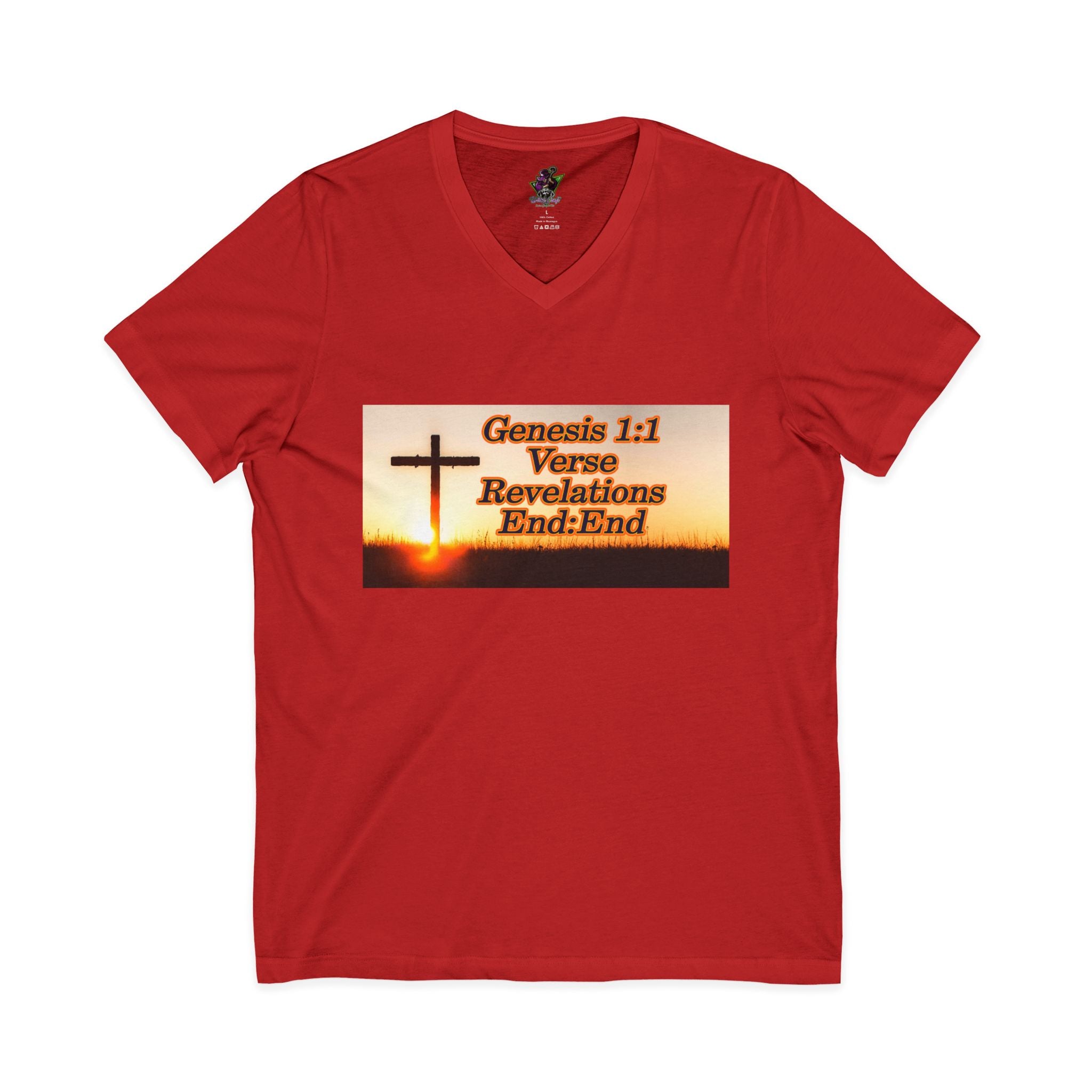 Genesis 1:1 / Revelations End:End / V-Neck Tee