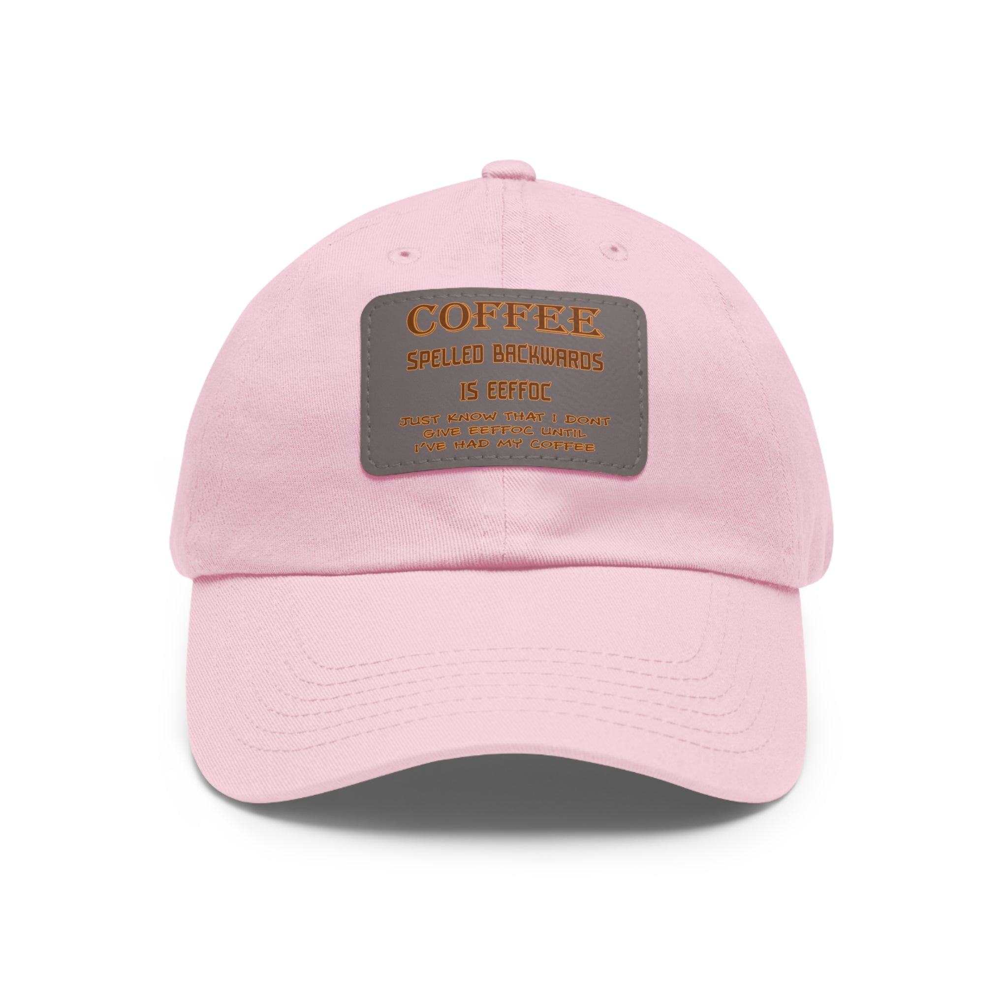 Coffee Spelled Backwards Is EEFFOC/ Leather Patch