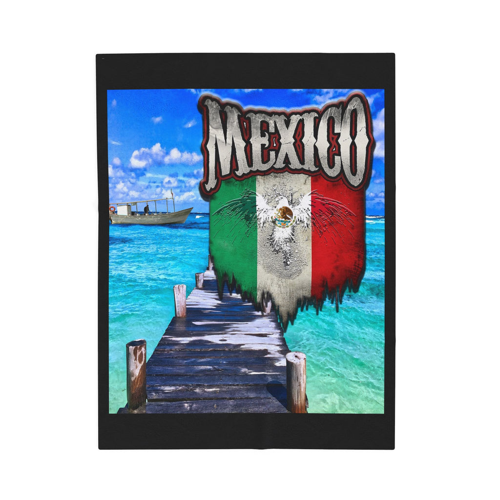 Mexico Beach / Velveteen Plush Blanket
