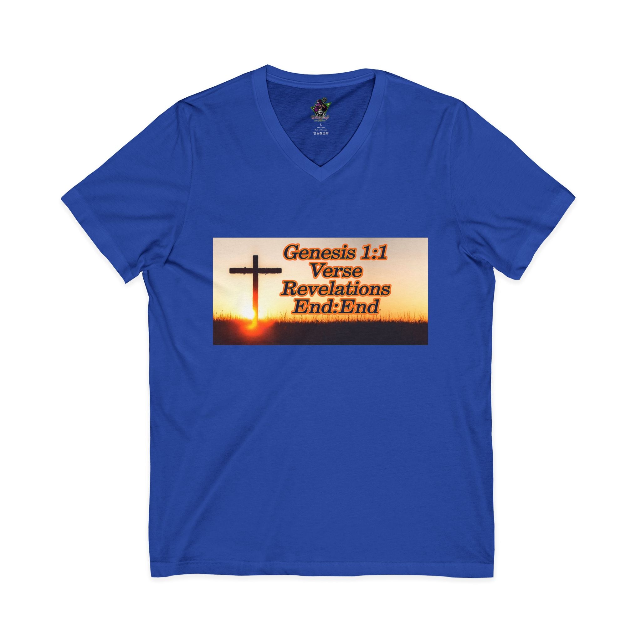 Genesis 1:1 / Revelations End:End / V-Neck Tee