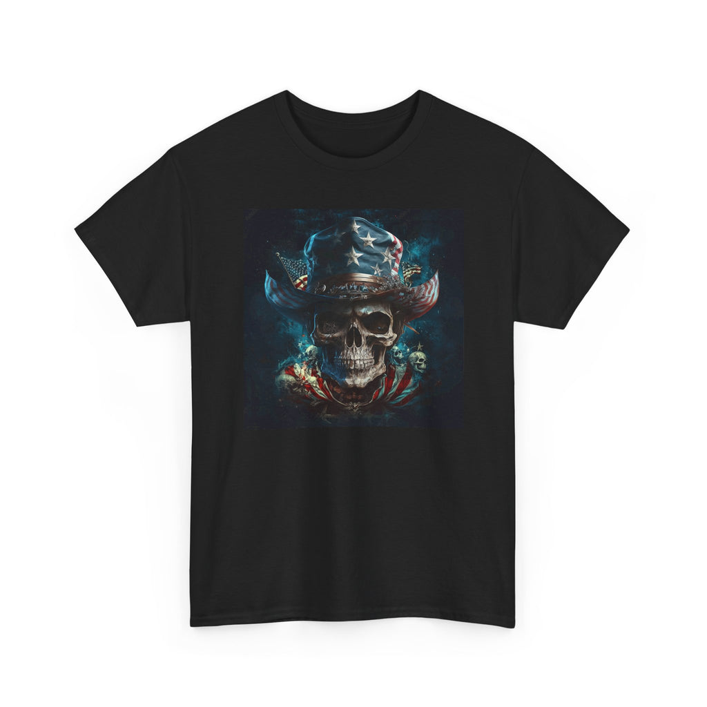 MINE Skull Cowboy Tee — Dark Western Skull Graphic T-Shirt