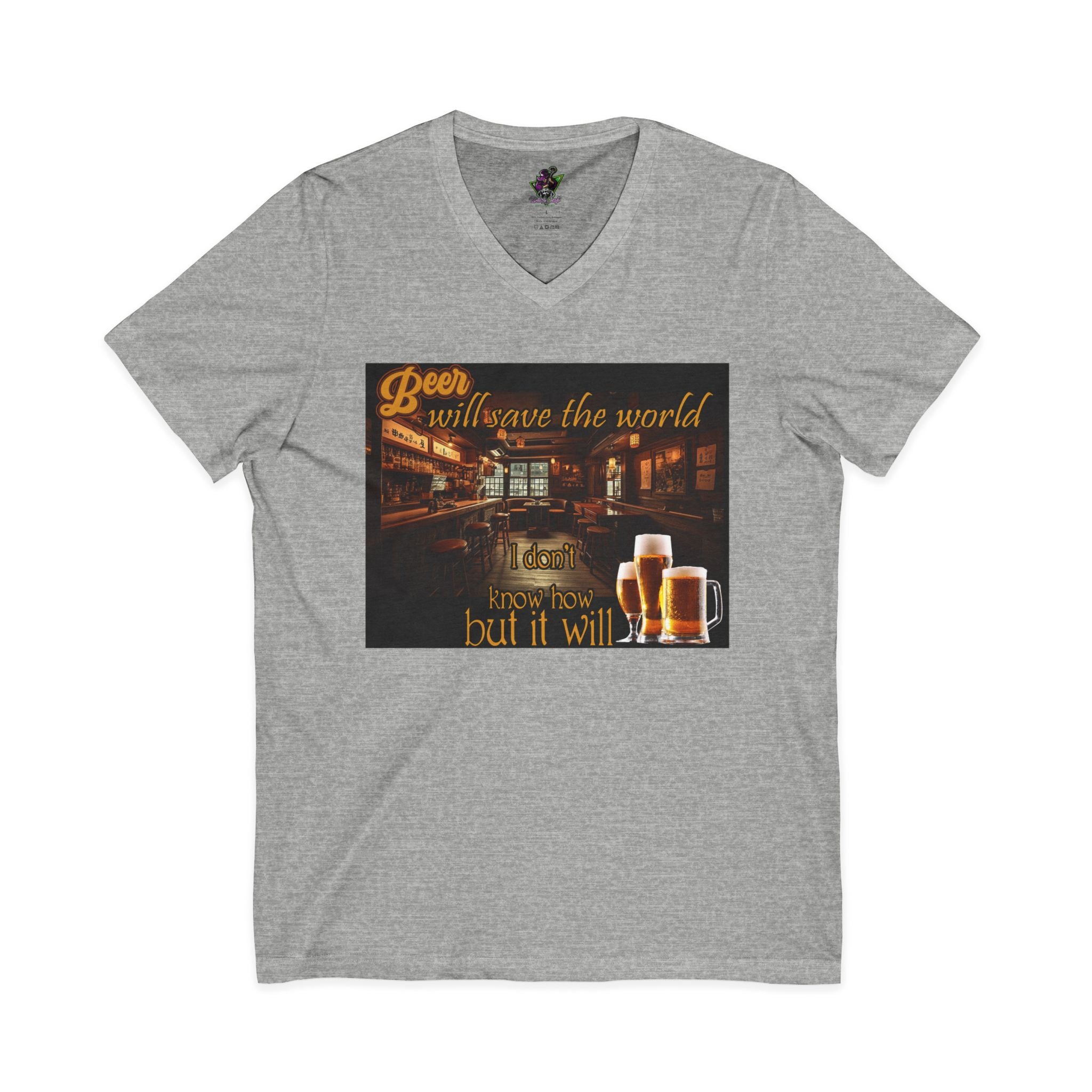 Beer Will Save The World / V-Neck Tee