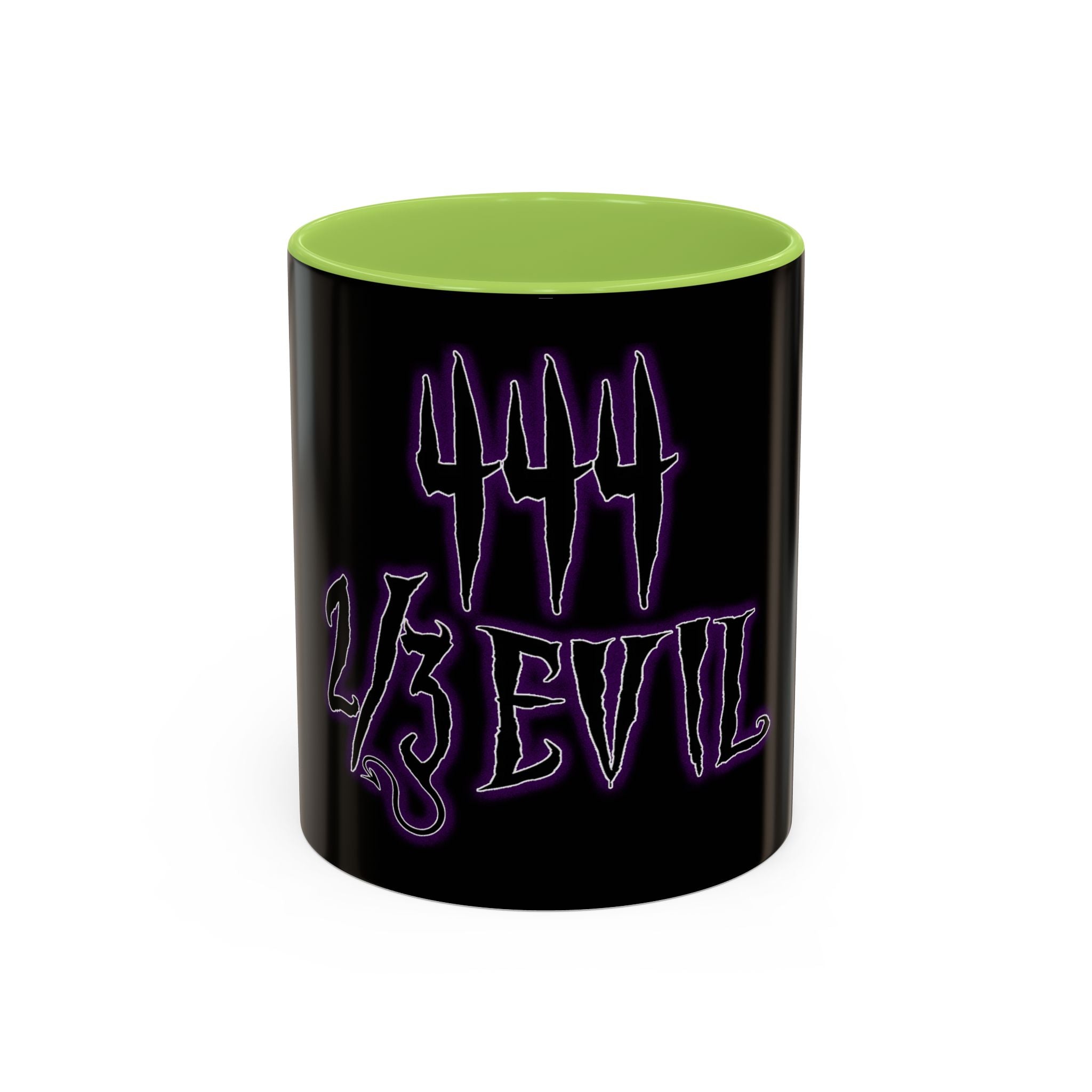 2/3 Evil Gothic Purple Script / Accent Coffee Mug 11/15oz