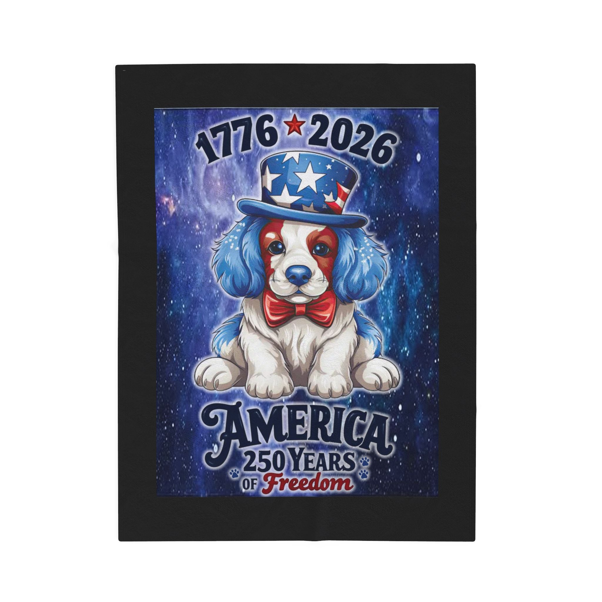 American Puppy 250th / Velveteen Plush Blanket