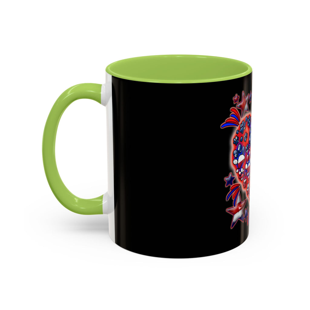 Patriotic Dog Heart / Accent Coffee Mug 11/15oz
