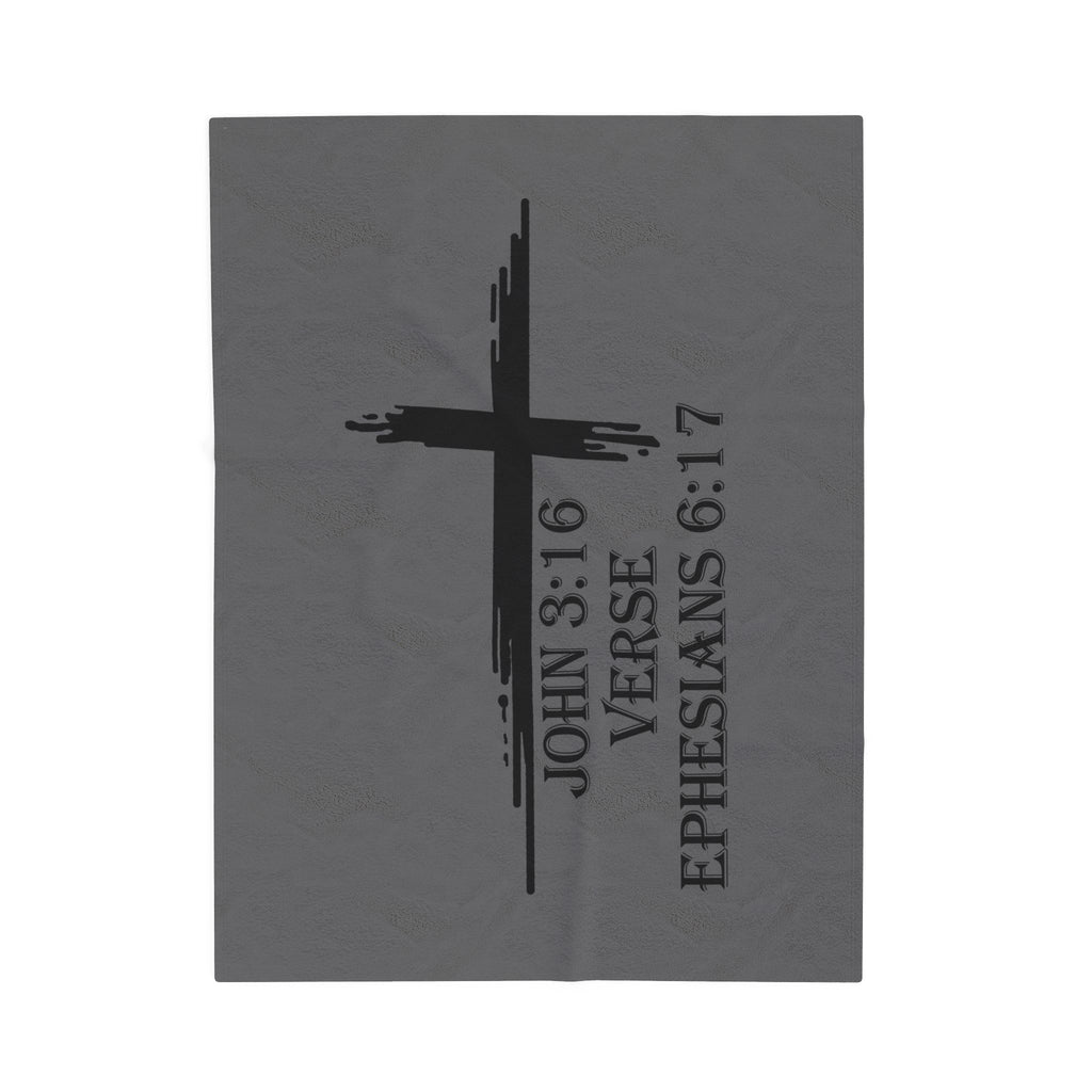 John 3:16 / Ephesians 6:17 / Velveteen Plush Blanket
