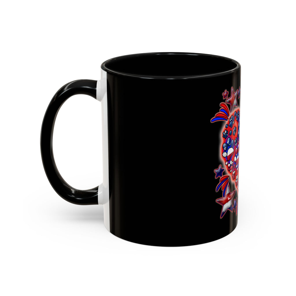 Patriotic Dog Heart / Accent Coffee Mug 11/15oz