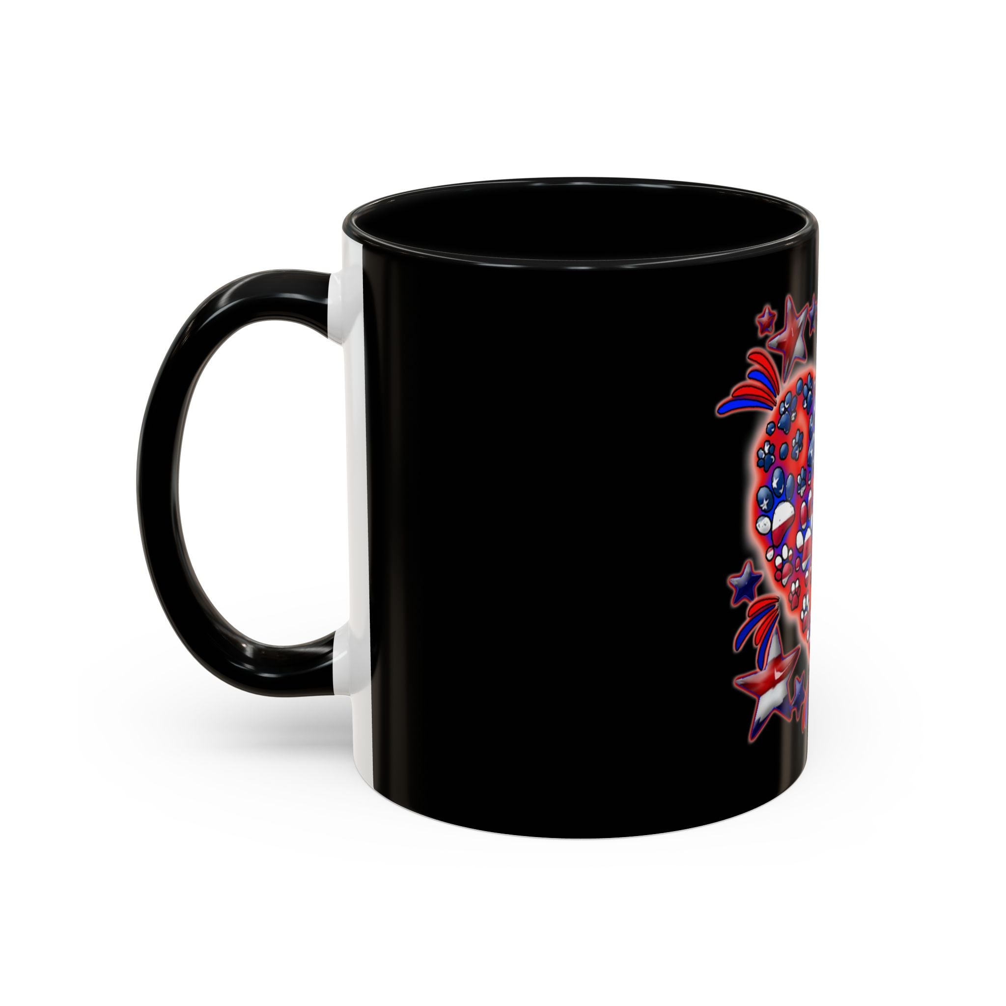 Patriotic Dog Heart / Accent Coffee Mug 11/15oz