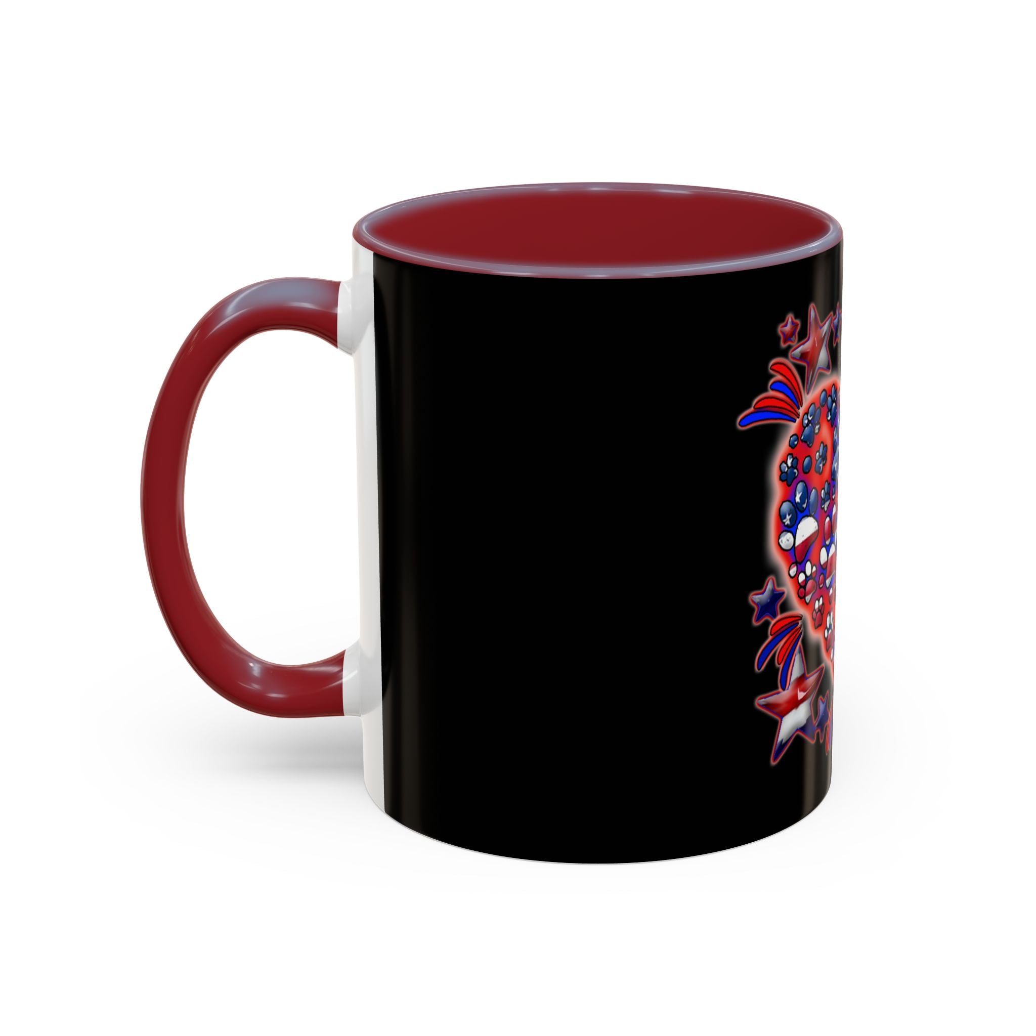 Patriotic Dog Heart / Accent Coffee Mug 11/15oz