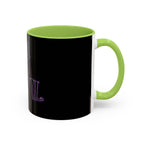 2/3 Evil Gothic Purple Script / Accent Coffee Mug 11/15oz