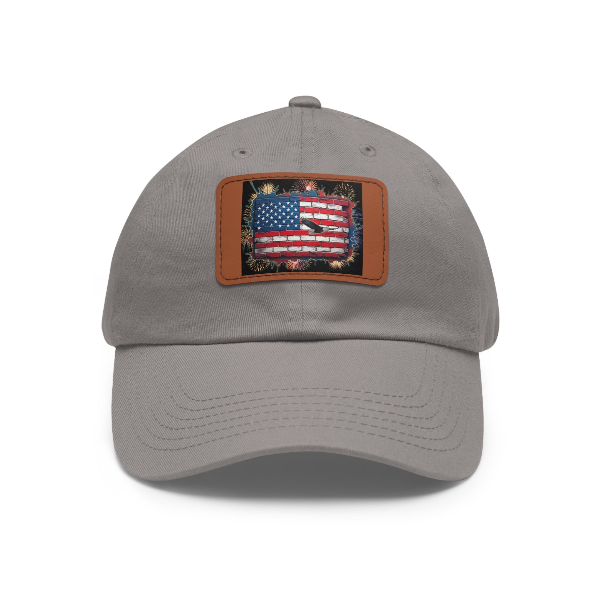 American Brick Flag / Leather Patch Hat